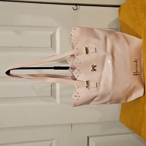 Harrods Vintage Lace Pink PVC Tote NWOT
